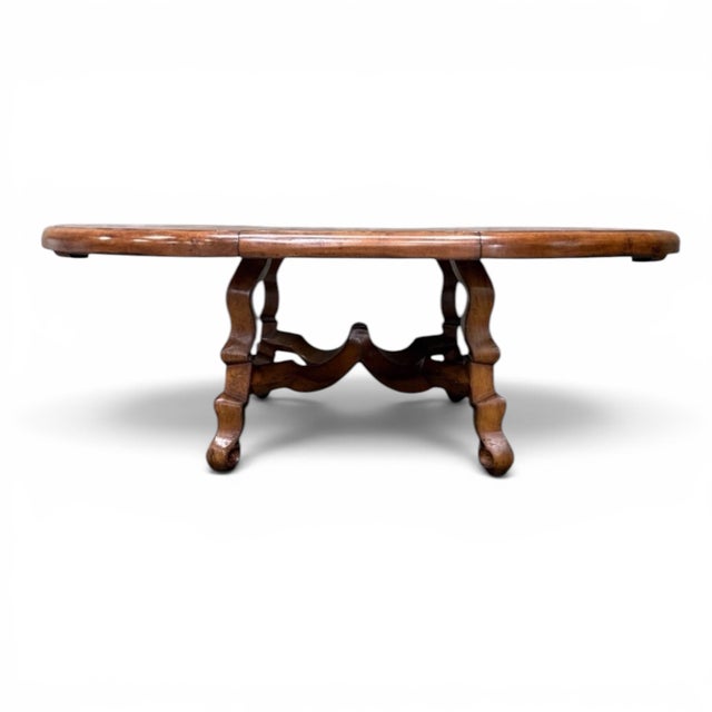Baroque Dessin Fournir Large Extendable Spanish Style Dining Table For Sale - Image 3 of 11
