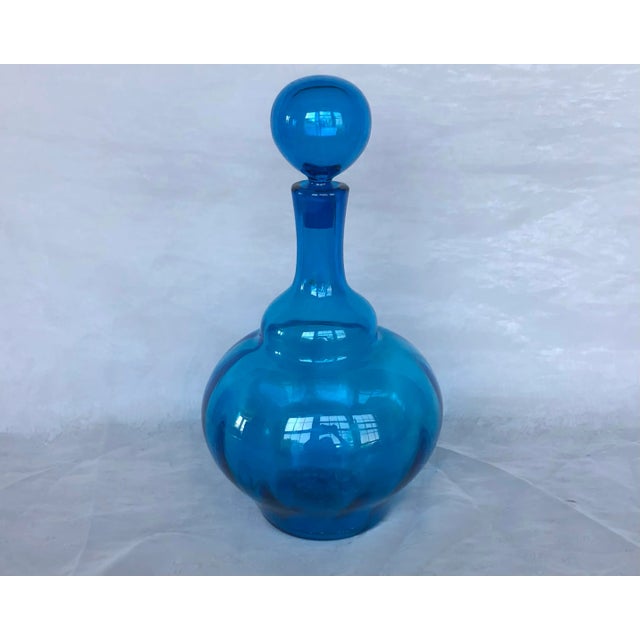 1950s Mid Century Modern Hand Blown Art Glass Decanter For Sale - Image 5 of 13