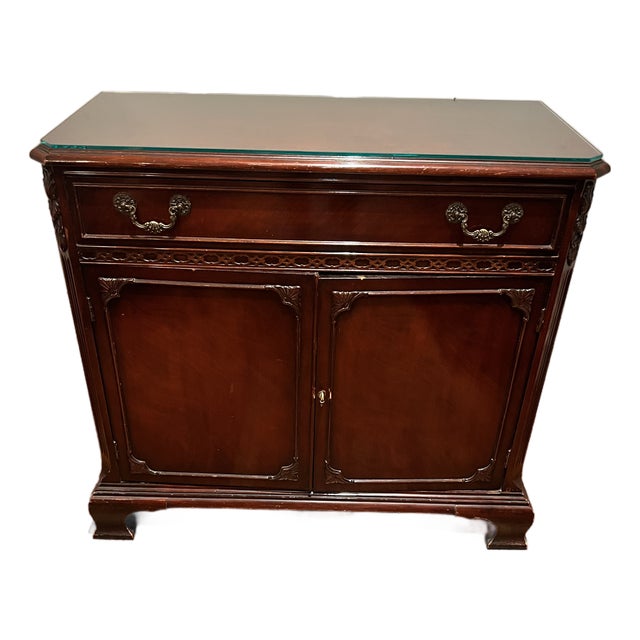 1940s Gimbel Brothers Chippendale Style Mahogany Credenza For Sale