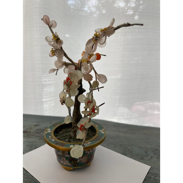 Vintage Miniature Chinese Hard Stone Bonsai Tree For Sale - Image 10 of 12