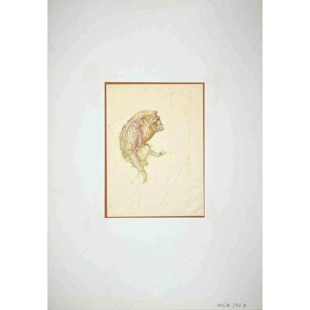 Monkey is an original drawing in ink realized by Leo Guida in the 1970s. Good condition. Leo Guida (1992 - 2017)....