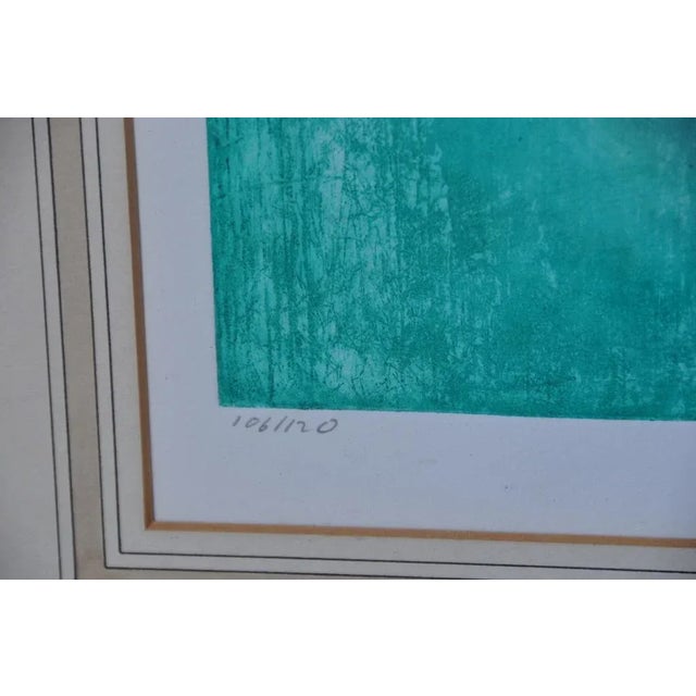 Abstract Vintage David Silverberg Limited Edition Colored Engraving For Sale - Image 3 of 6