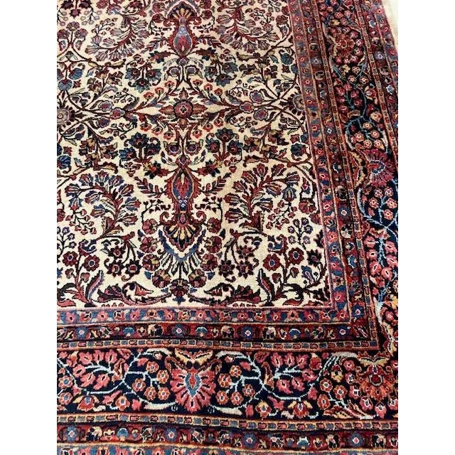1920’s Antique Persian Sarouk Rug-9' X 11'10" For Sale - Image 11 of 12