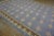 1930s Blue Gray Diamond Antique Indian Cotton Dhurrie Carpet Flatweave Large Rug For Sale In New York - Image 6 of 17