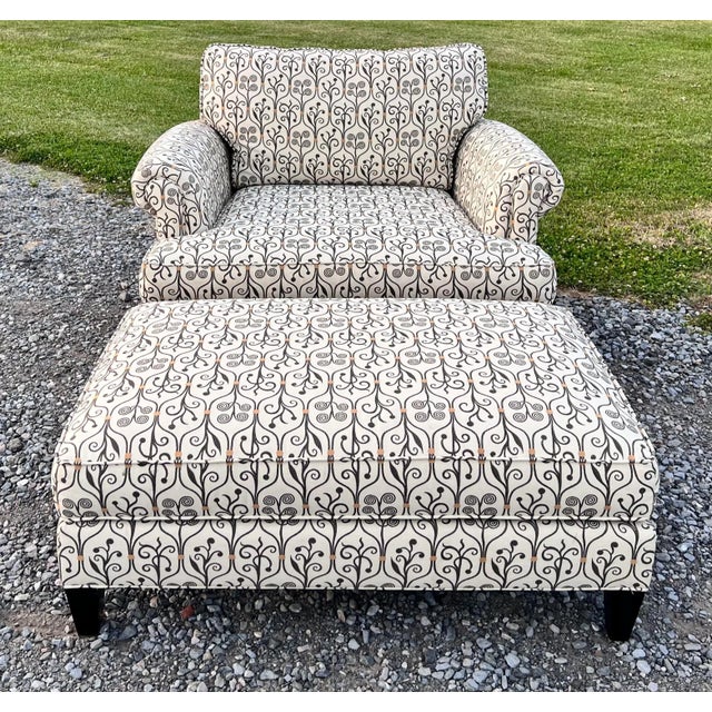 Taylor King Oversized Chair and a Half With Ottoman Chairish