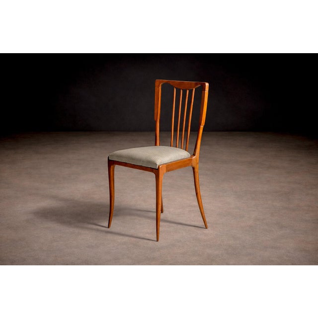 Set of 5 Dining Chairs in Caviuna Wood & Fabric, Giuseppe Scapinelli, 1950s - Lot 706 For Sale In New York - Image 6 of 10