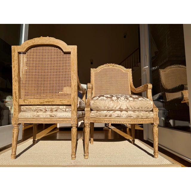 Gilded Fauteuil Louis XVI Armchairs, Set of 2 For Sale - Image 18 of 18