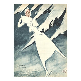 1932 French Original Print for Those Who Ice SKate by Jean-Gabriel Domergue For Sale