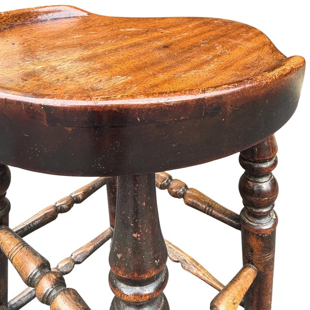19th Century English Pub Stool For Sale - Image 9 of 15