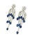 Sapphire and Diamond Chandelier Earrings, 18k, Pair For Sale - Image 4 of 4