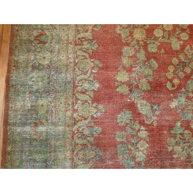 Textile Early 20th Century Zabihi Collection Decorative Persian Sarouk Carpet For Sale - Image 7 of 10