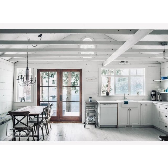 Wood Restoration Hardware 84” Reclaimed Wood & Iron Table For Sale - Image 7 of 7