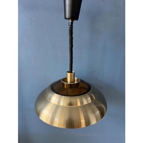 Copper Mid-Century Modern Space Age UFO Pendant Lamp from Dijkstra For Sale - Image 8 of 13