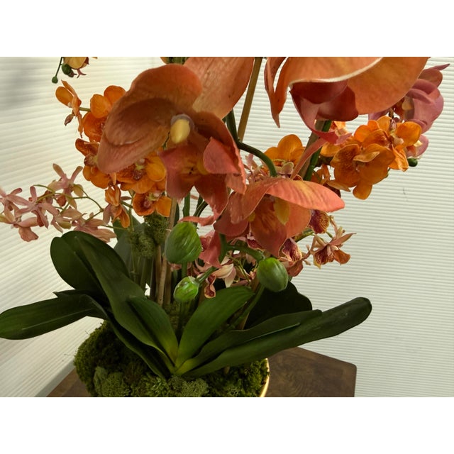 Abigail Luxury Botanicals Faux Orchid Arrangement in Vase For Sale - Image 10 of 12