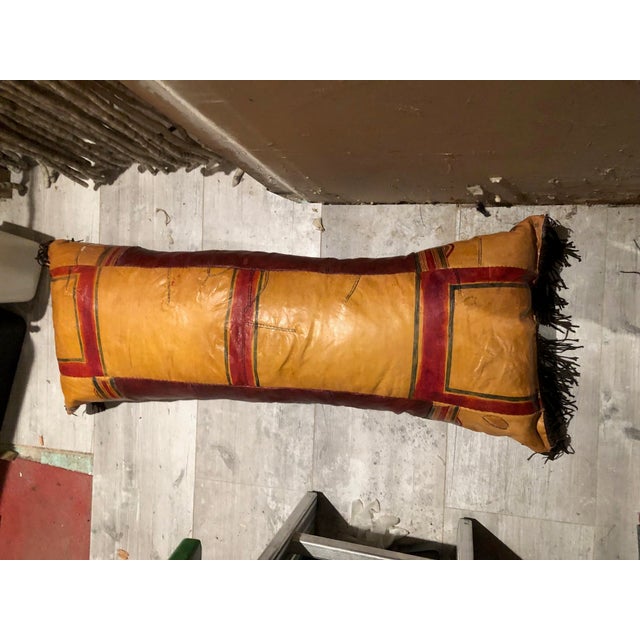 Tuareg Leather Tent Cushion, 1960s For Sale - Image 10 of 12