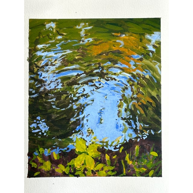 Acrylic on heavy archival watercolor paper. Paper measure 12x14 inches. An inch is allowed for framing. Piece ships unframed.
