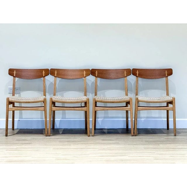 Beige CH23 Dining Chairs by Hans J. Wegner for Carl Hansen & Søn, 1950s, Set of 8 For Sale - Image 8 of 18