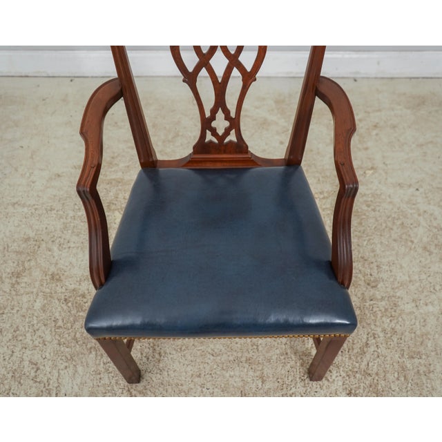 Animal Skin Set of 6 Vintage Chippendale High Quality Armchairs For Sale - Image 7 of 12