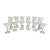 1950s Dorothy Thorpe "Mint" Frosted Glass Stemware (Set of 18) For Sale