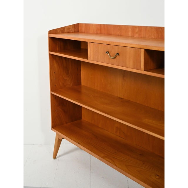 Small Scandinavian Bookcase in Elm, 1950s For Sale - Image 4 of 10