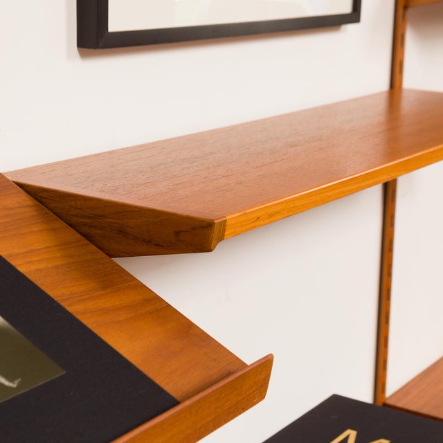 1960s Vintage Kai Kristiansen Teak Wall System W/Two-Door Cabinet For Sale - Image 11 of 11