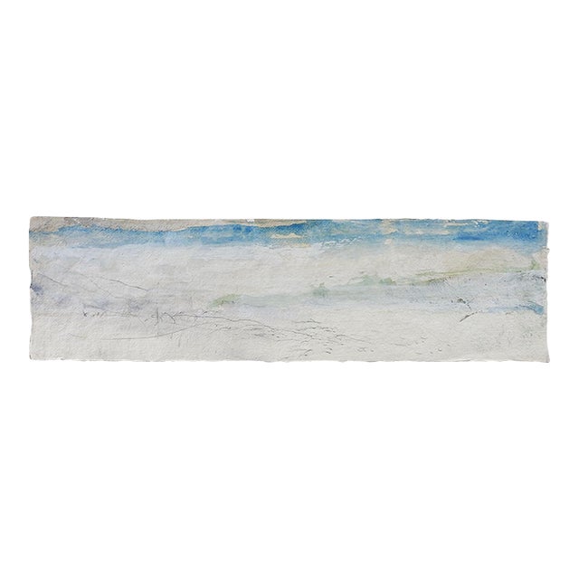 2008 George Turner Abstract Blue White Coastal Landscape Painting For Sale