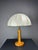 Mid-Century Austrian Hollywood Regency Oak and Brass Table Lamp with Mushroom Shade, 1960s For Sale - Image 11 of 17