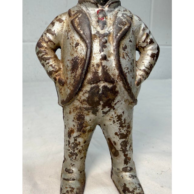 Antique Rare Original Foxy Grandpa Cast Iron Hubley Coin Still Bank 1900 For Sale - Image 4 of 10