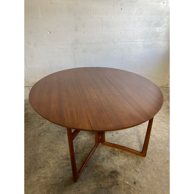 Peter Hvidt & Orla Molgaard Drop Leaf Danish Modern Dining Table For Sale - Image 10 of 12