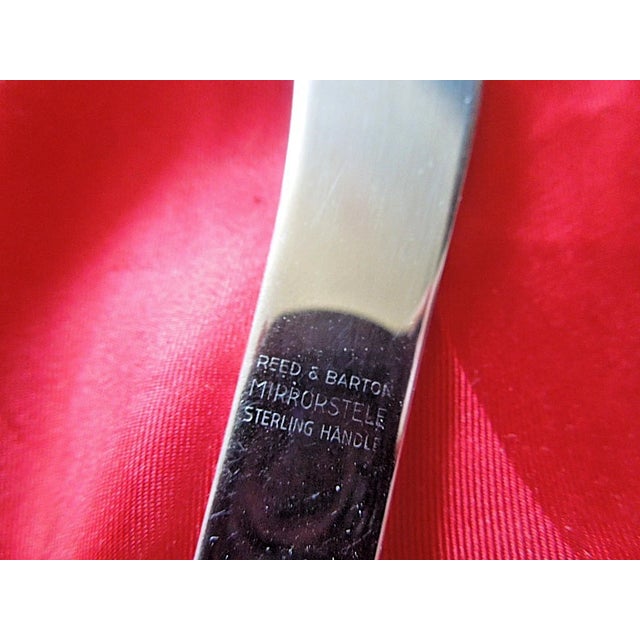 Mid-Century Modern Late 20th Century Reed & Barton Silver Sculpture Sterling Silver Paddle Butter Spreaders- Set of 12 For Sale - Image 3 of 3