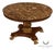 Drexel Neoclassical Revival Round Marble Top Pedestal Dining or Center Table With Claw Feet For Sale