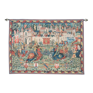 The Tournament at Camelot Loom Woven Tapestry - 186 X 262 Cm (6'1" X 8'7") - Requires Rod Size 6