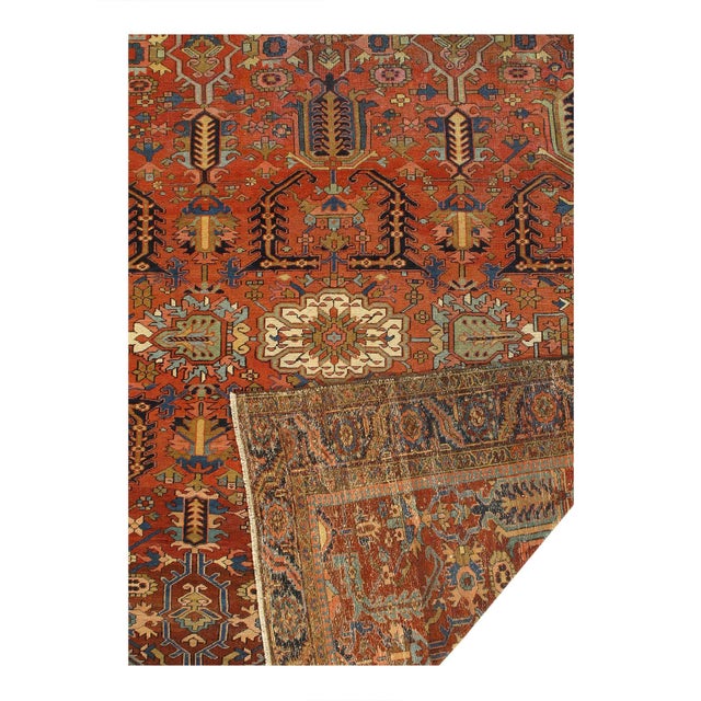 Traditional Pasargad DC Rust Antique Serapi Rug For Sale - Image 3 of 4
