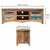Rustic Reclaimed Wood Tv Stand & Media Console | Coastal Farmhouse Credenza For Sale - Image 11 of 12