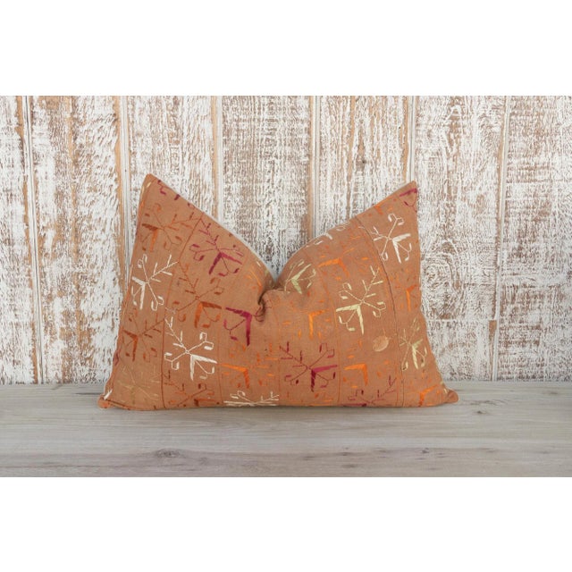 Sahi Antique Indian Folk Lumbar Pillow For Sale - Image 10 of 10