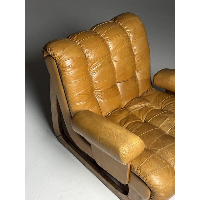 Vintage Italian Armchairs in Leather, 1970, Set of 2 For Sale - Image 11 of 18