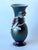 Contemporary Iridesed Black Glass Vase with Sculpture Glass Flowers by Loetz For Sale - Image 3 of 9