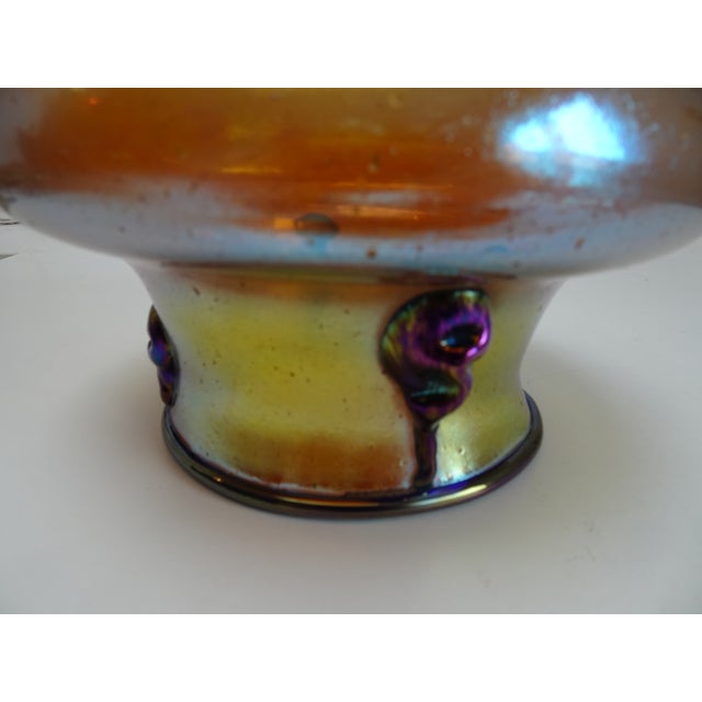 Art Nouveau Iriscedent Selberisis II Glass Vase with Applied Glass from Loetz, Austria, 1890s For Sale - Image 5 of 13