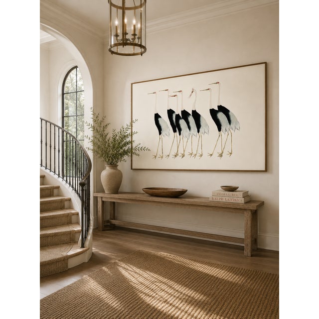 Not Yet Made - Made To Order Vintage Japanese Cranes Illustration, Coastal Bird Art Print, 36" X 24" For Sale - Image 5 of 8