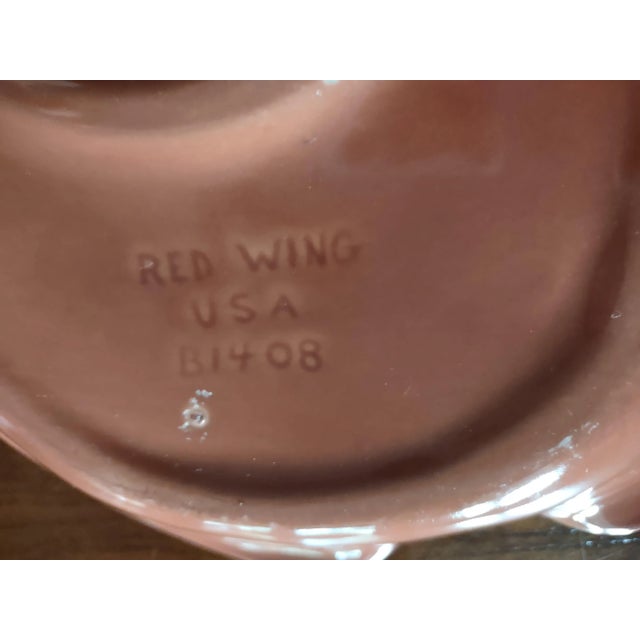 Vintage Mid Century Modern Red Wing Pottery Kidney Bean Curved Dish For Sale In Minneapolis - Image 6 of 7