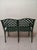 Mid-Century Modern Vintage Cast Iron Patio Bench Lattice Design Green Mid Century Modern For Sale - Image 3 of 14