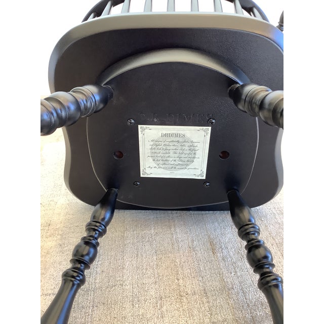 Richard Dimes Company 3 Dr Dimes Low Back Tavern Arm Swivel Chair in Black Crackle For Sale - Image 4 of 7