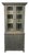 Late 19th Century Tall Swedish Display Cabinet in Dark Grey With Beautiful Patina For Sale