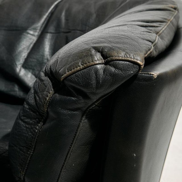 Danish Leather Sofa by Nielsen, 1970s For Sale - Image 13 of 16