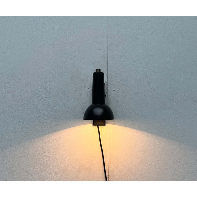 Mid-Century Modern German Black Minimalist Wall Lamp from Hustadt, 1960s For Sale - Image 13 of 18