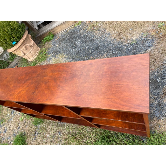 Wood Walnut Midcentury Modern Bookcase Cabinet For Sale - Image 7 of 9