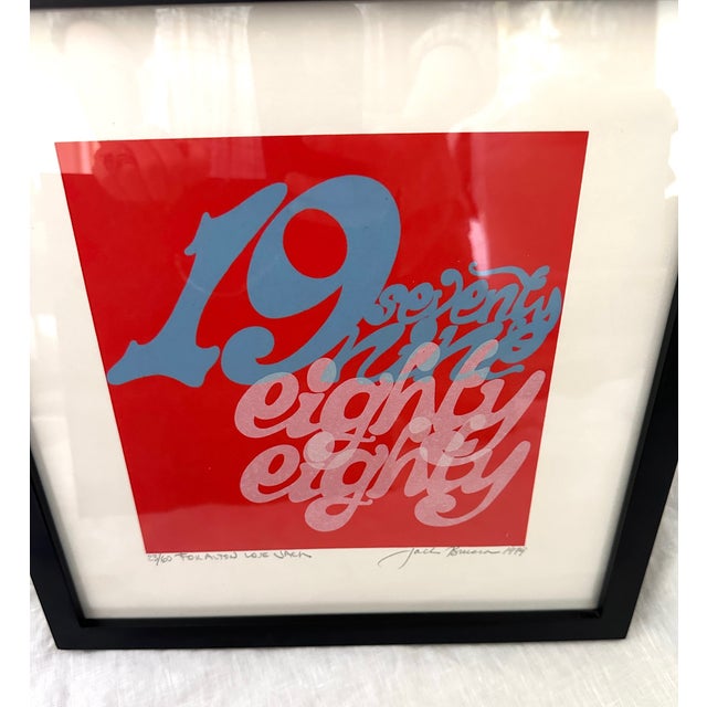 Printmaking Materials Jack Brusca Screen Print "1979 & 88" Ap Signed For Sale - Image 7 of 8