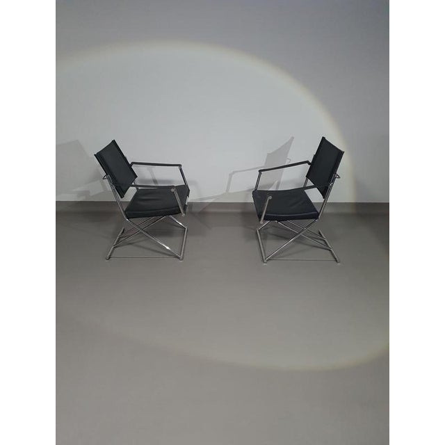 Metal Vintage Folding Chairs, 1980s, Set of 2 For Sale - Image 7 of 18