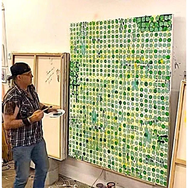 Contemporary "Beacon St., Pink, #2" Acrylic Painting by Ben Junta For Sale - Image 3 of 3