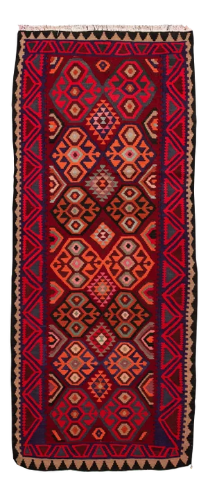Mid-20th Century Vintage Kilim Runner Rug 4' 7" X 11'.